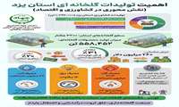 نقش محوری تولیدات گلخانه‌ای استان یزد در خَلقِ ثروت، درآمدزایی و اشتغال